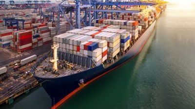 Cargo truck transporting freight as part of BLK transportation services